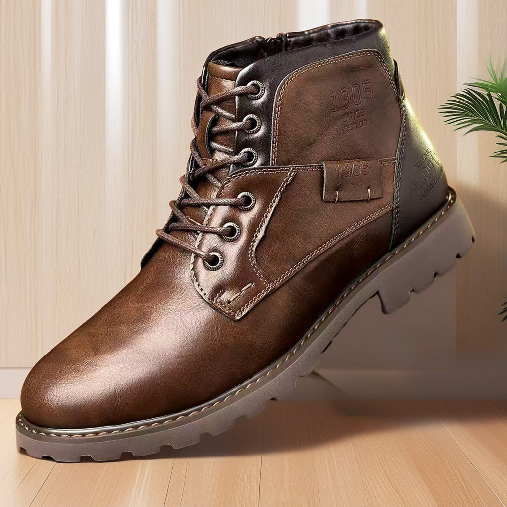 Ulf | Mens Work Boots Ankle Zip Up Desert Boots - 2