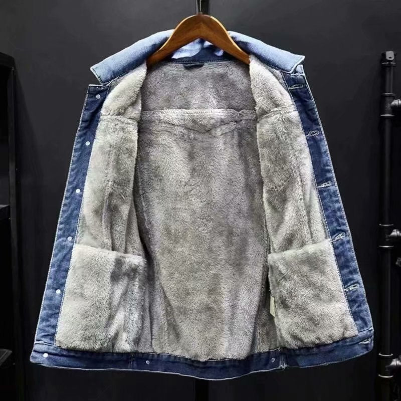 Nathaniel | Mens Fleece Lined Denim Jacket