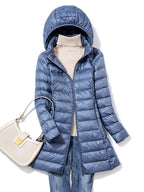 Wendell | Womens Puffer Coat Longline Hooded Down Warm Winter Coat
