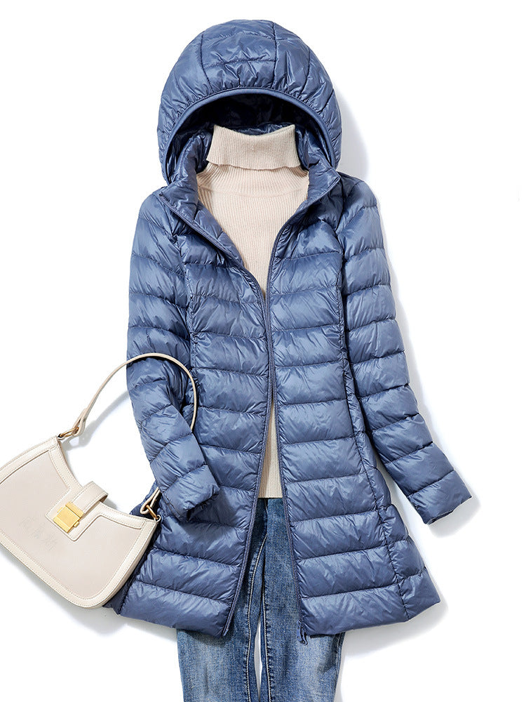 Wendell | Womens Puffer Coat Longline Hooded Down Warm Winter Coat