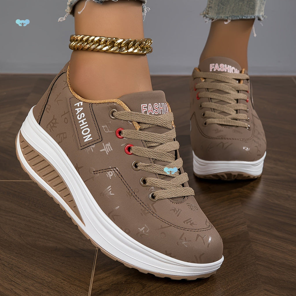 Kaia | Womens Trainers Platform Chunky Lace Up Casual Sneakers