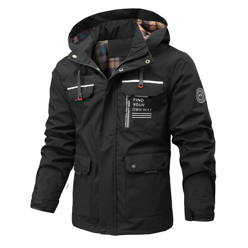 Kaya | Mens Puffer Jacket Plus Size Hooded Padded Warm Winter Coat