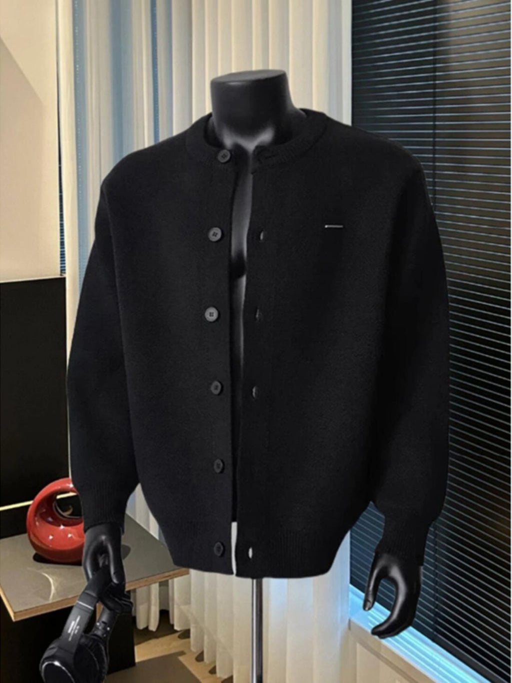 Ulric | Mens Bomber Casual Loose Solid Baseball Collar Jacket - 3