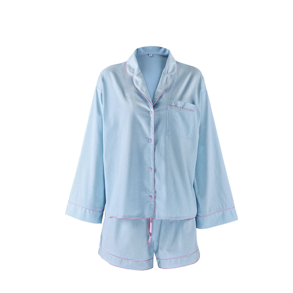 Isabella | Womens Cotton Cardigan Shorts Pyjama Set