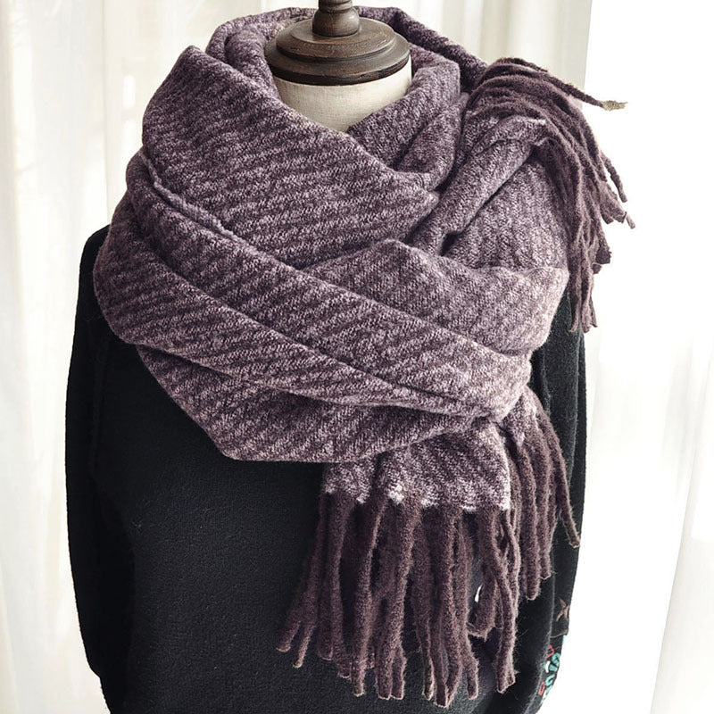 Quill | Womens Autumn Winter Warm Soft Gradient Long Shawl Scarf - 6