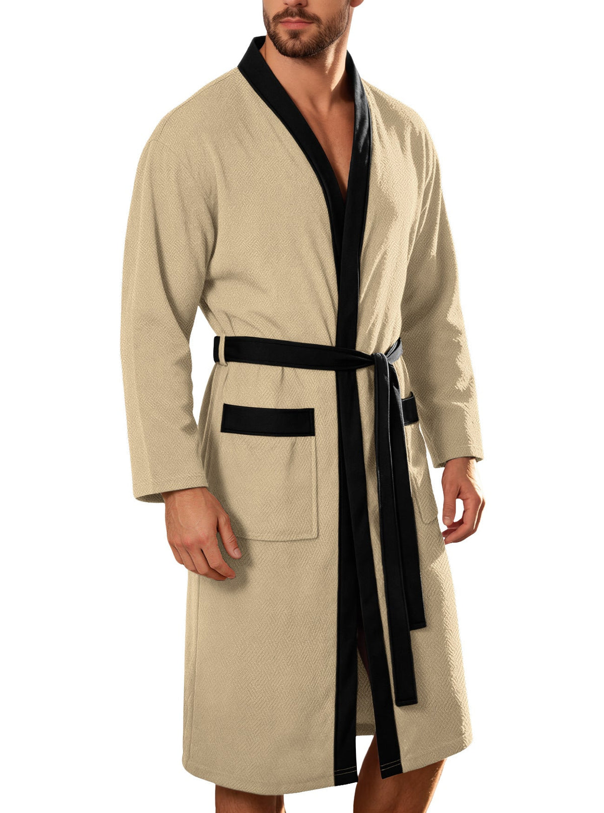 Alden | Mens Dressing Gown Towelling Bathrobe Robe Loungewear