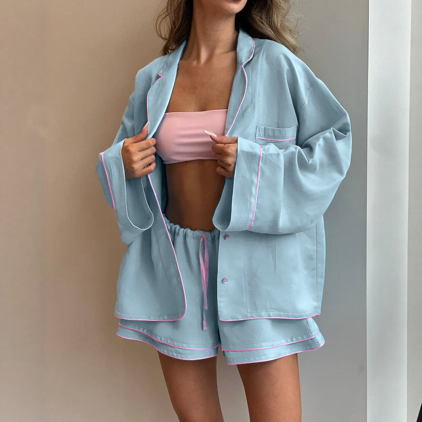 Isabella | Womens Cotton Cardigan Shorts Pyjama Set