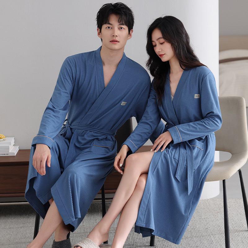 Ambrose | Womens Dressing Gown Cotton Bathrobe Robe Loungewear