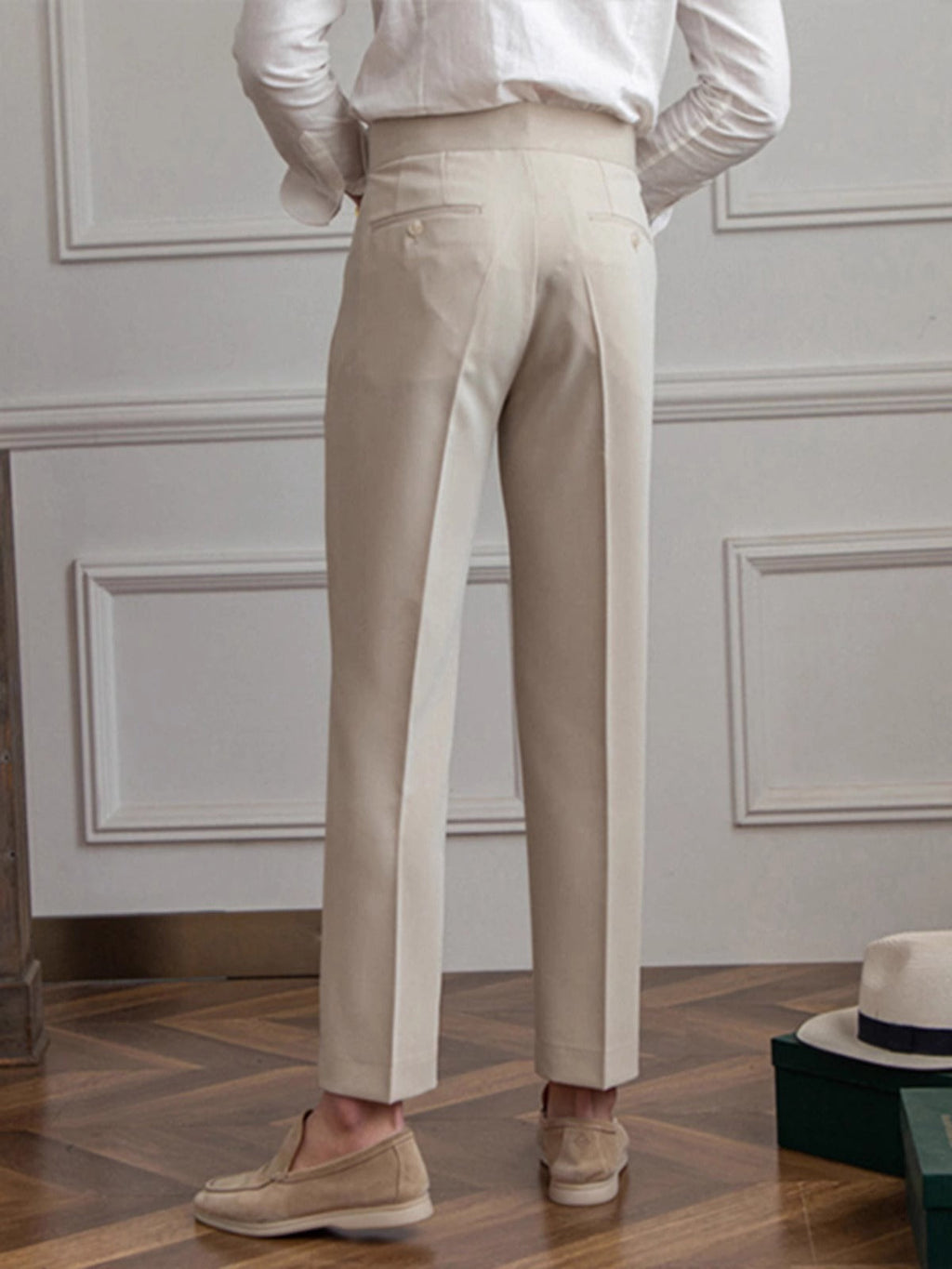 Alba | Mens Casual Vintage Anti Wrinkle Commuter Trousers - 4