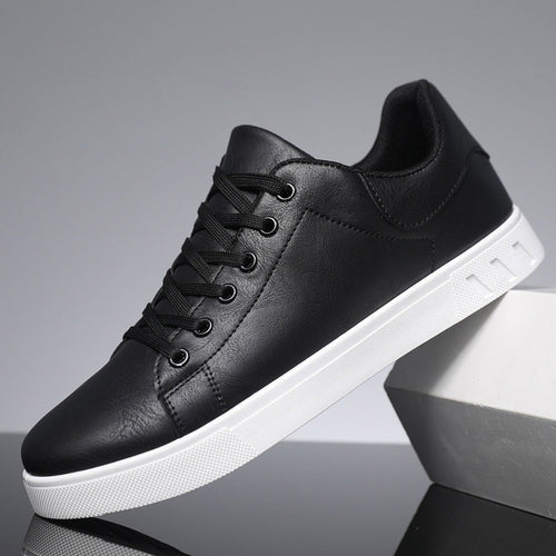 Bram | Mens Leather Trainers Breathable Lightweight Casual Shoes - 2