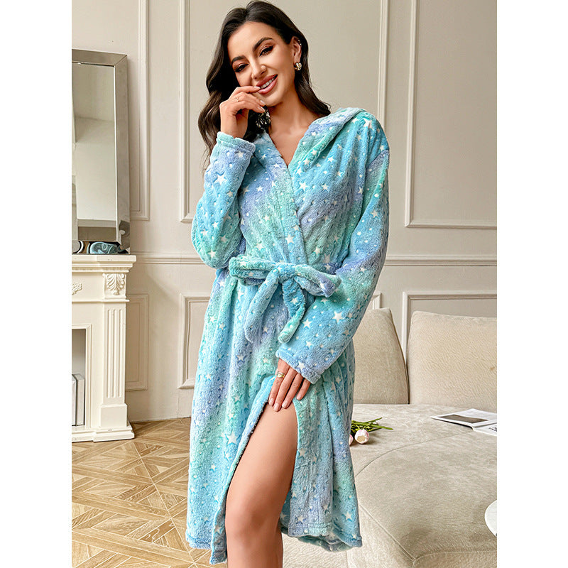 Blythe | Womens Dressing Gown Fleece Plush Robe Loungewear