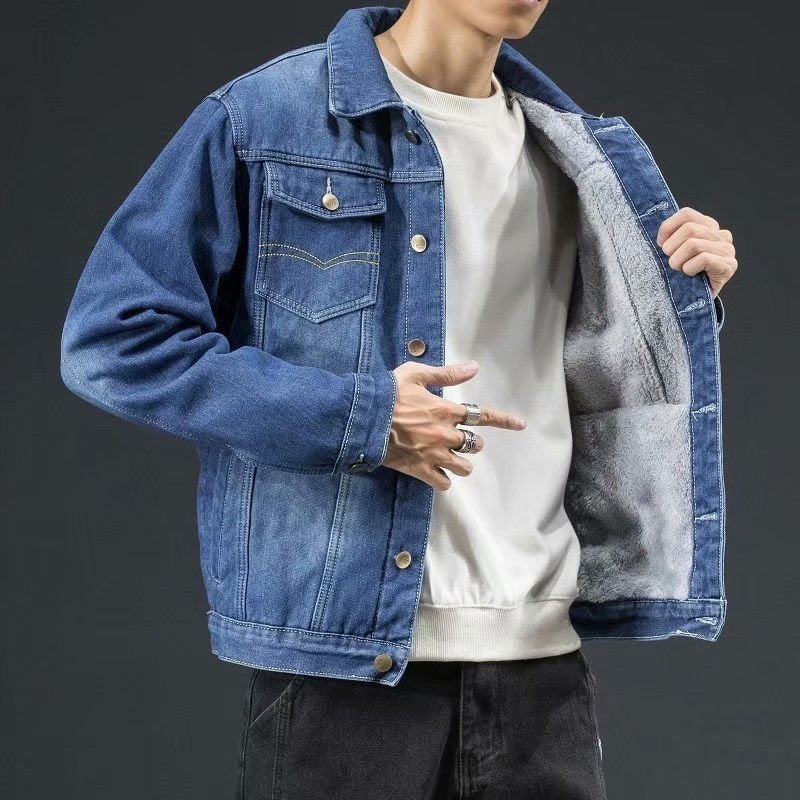 Nathaniel | Mens Fleece Lined Denim Jacket