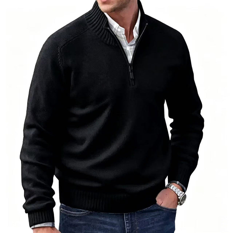 Reuben | Mens Jumper Knitted Stand Collar Warm Winter Sweater