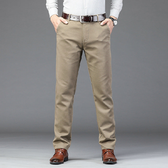 Reuben | Mens Work Straight Leg Business Casual Fleece Lined Trousers - 6