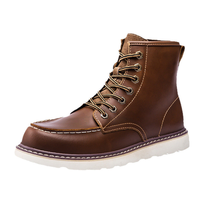 Hamish | Mens Work Boots Fleece Lined Warm Retro Boots - 5