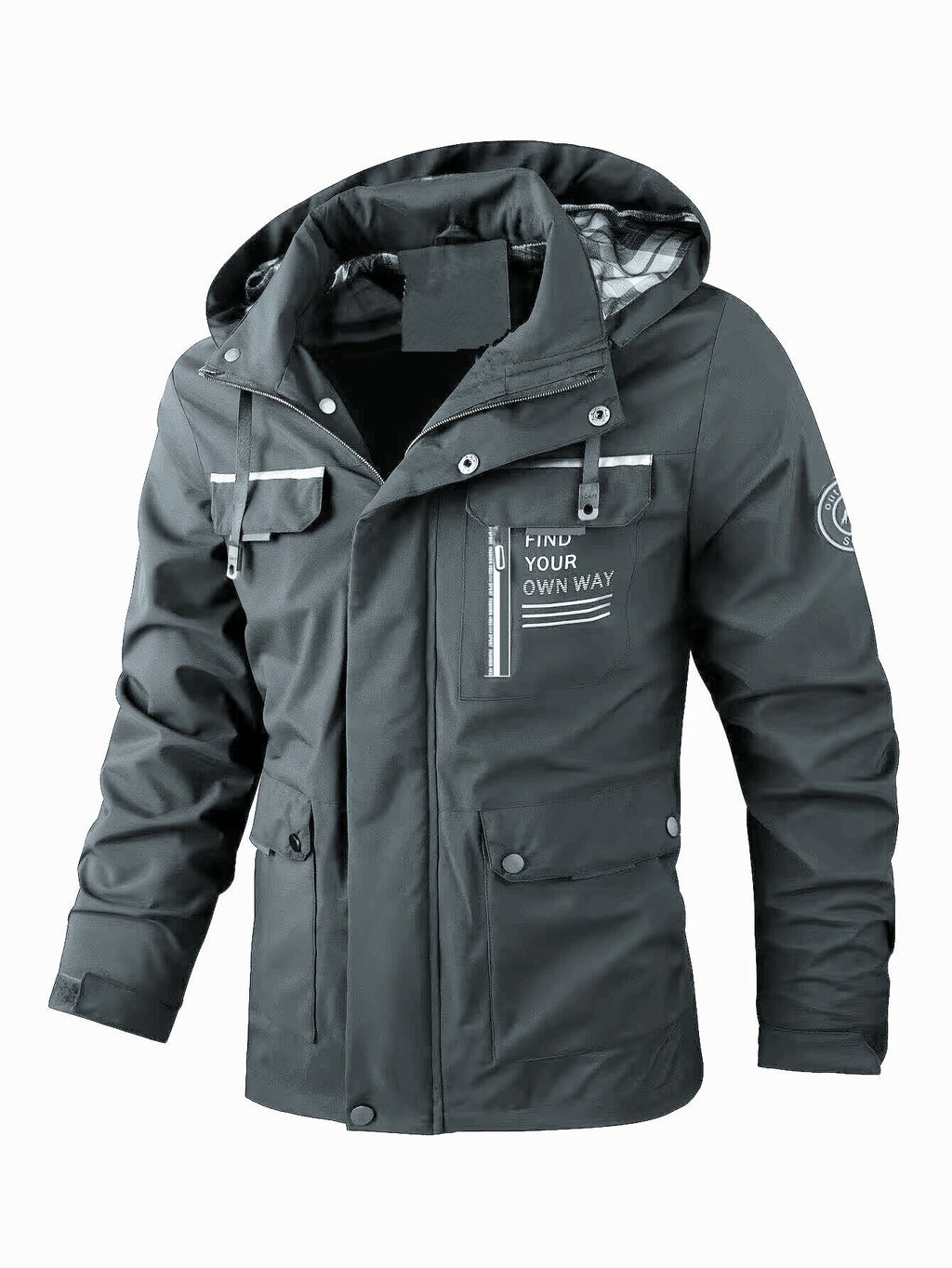 Kaya | Mens Puffer Jacket Plus Size Hooded Padded Warm Winter Coat