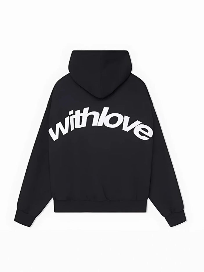 Leif | Womens Hoodies Hooded Sweatshirt Letter Print Long Sleeve Jacket - 1