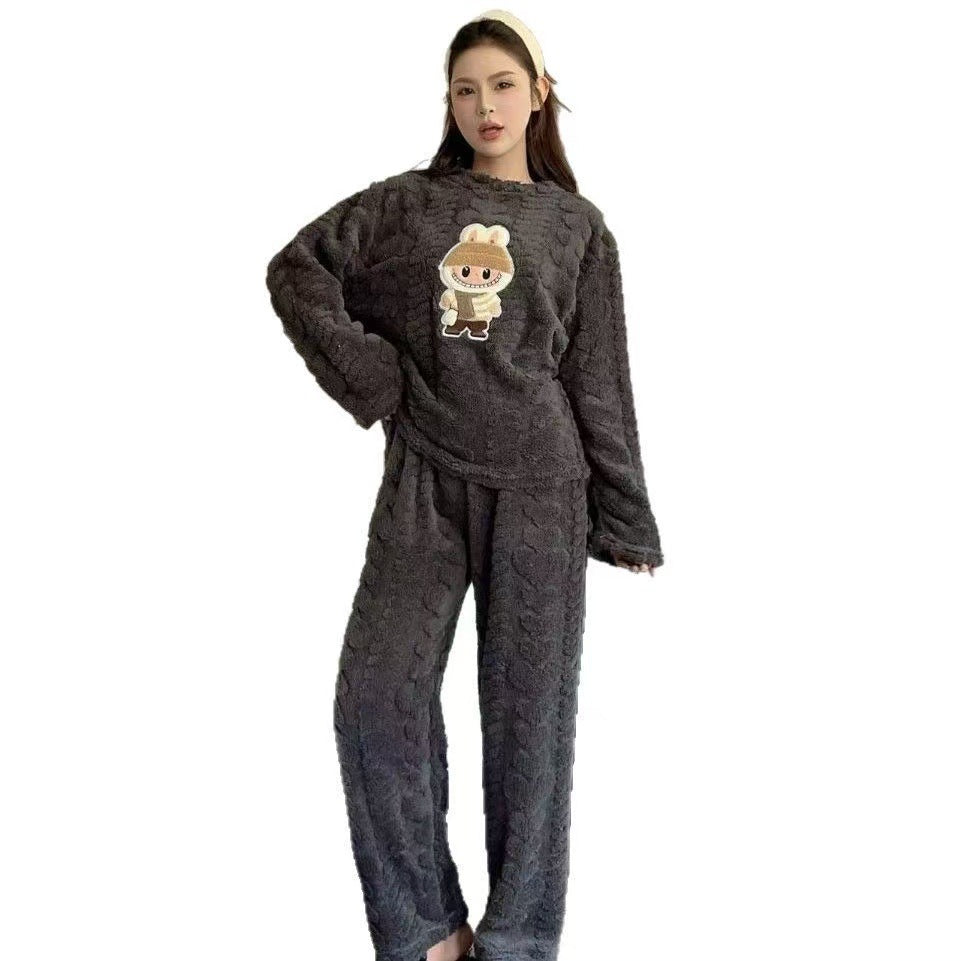 Priya | Womens Fleece Pyjamas Warm Winter Loungewear Set - 5