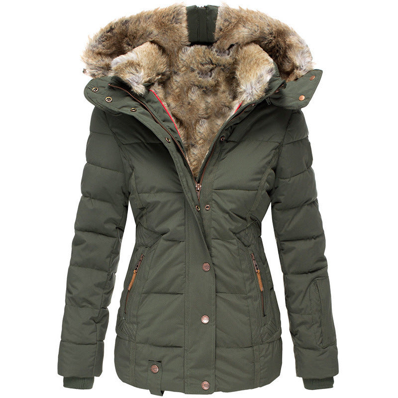 Linnea | Womens Parka Coat Fur Collar Padded Warm Winter Coat