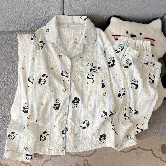 Rosalind | Womens Long Sleeve Button Up Cotton Pyjama Set Loungewear