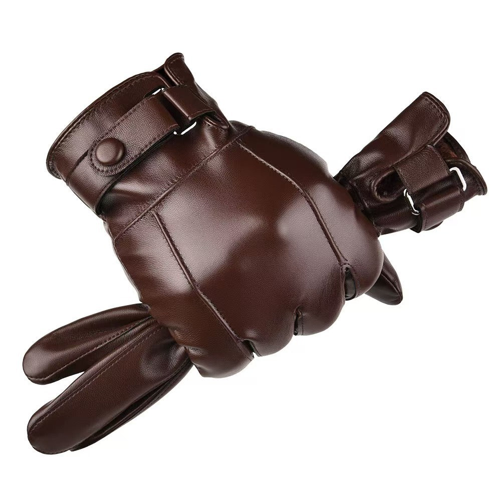 Valentine | Womens Leather Touch Screen Warm Cycling Gloves - 7