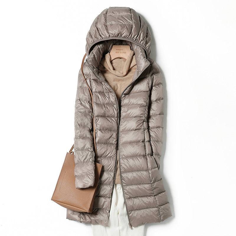 Wendell | Womens Puffer Coat Longline Hooded Down Warm Winter Coat