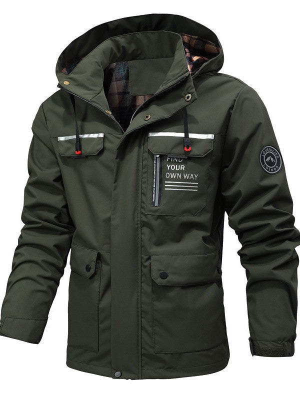 Kaya | Mens Puffer Jacket Plus Size Hooded Padded Warm Winter Coat