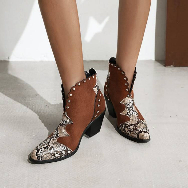 Isaac | Womens Ankle Heeled Pointed Toe Low Cut Boots - 1