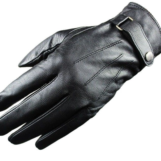 Fenwick | Mens Leather Sheepskin Touchscreen Winter Warm Ski Gloves - 3