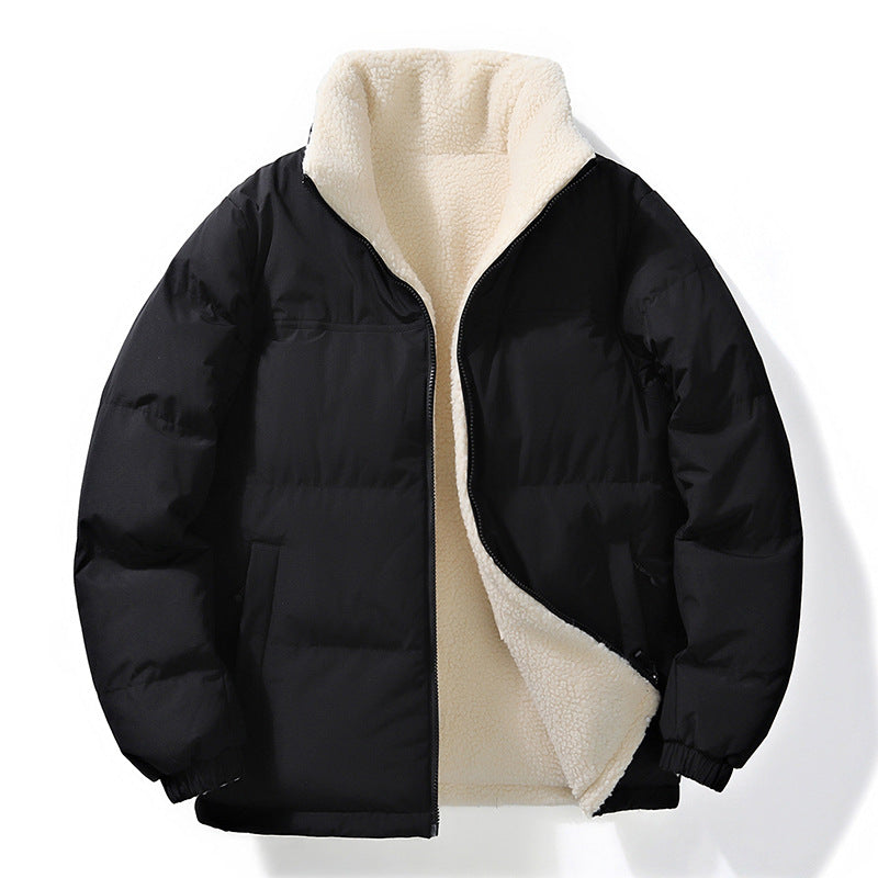 Elowen | Mens Fleece Lamb Wool Warm Thick Stand Collar Winter Top - 5