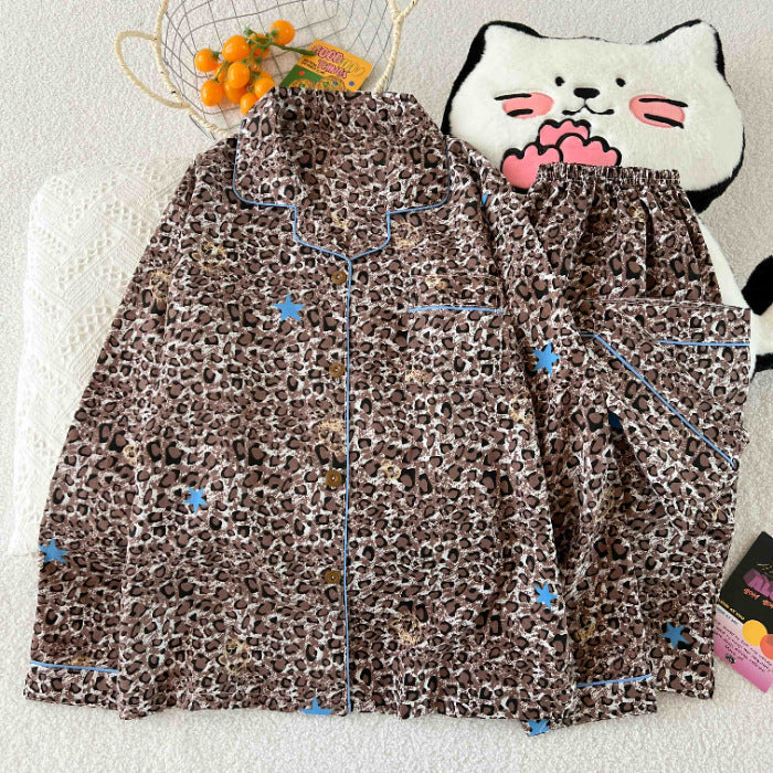 Rosalind | Womens Long Sleeve Button Up Cotton Pyjama Set Loungewear