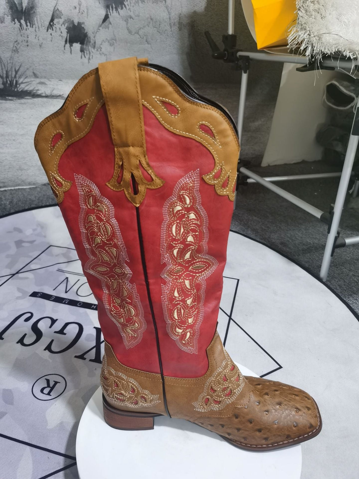 Arabella | Womens Western Boots Square Toe Chunky Heel Riding Long Boots