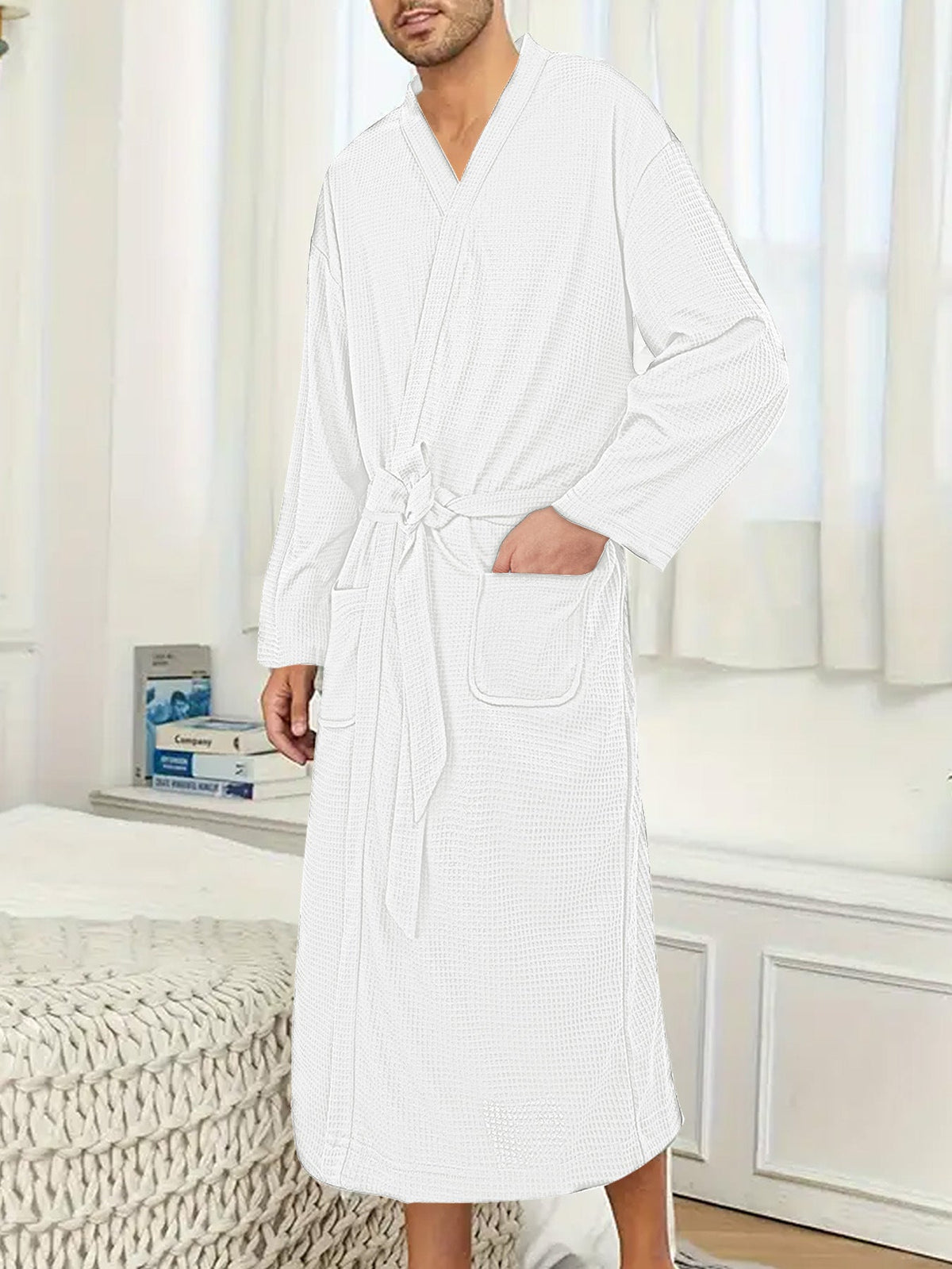Alden | Mens Dressing Gown Towelling Bathrobe Robe Loungewear