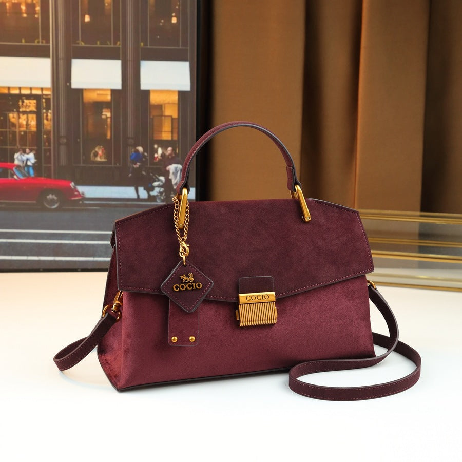 Rowena | Womens Shoulder Bag Crossbody Pebbled Lock Handbag