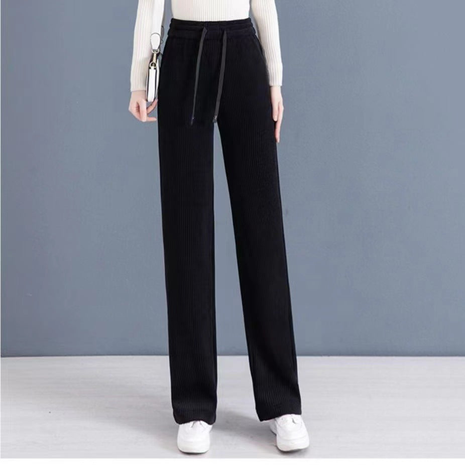 Winifred | Womens Trousers Corduroy Wide Leg High Waisted Casual Pants