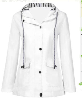 Adaline | Womens Waterproof Jacket Hooded Windproof Lightweight Rain Coat