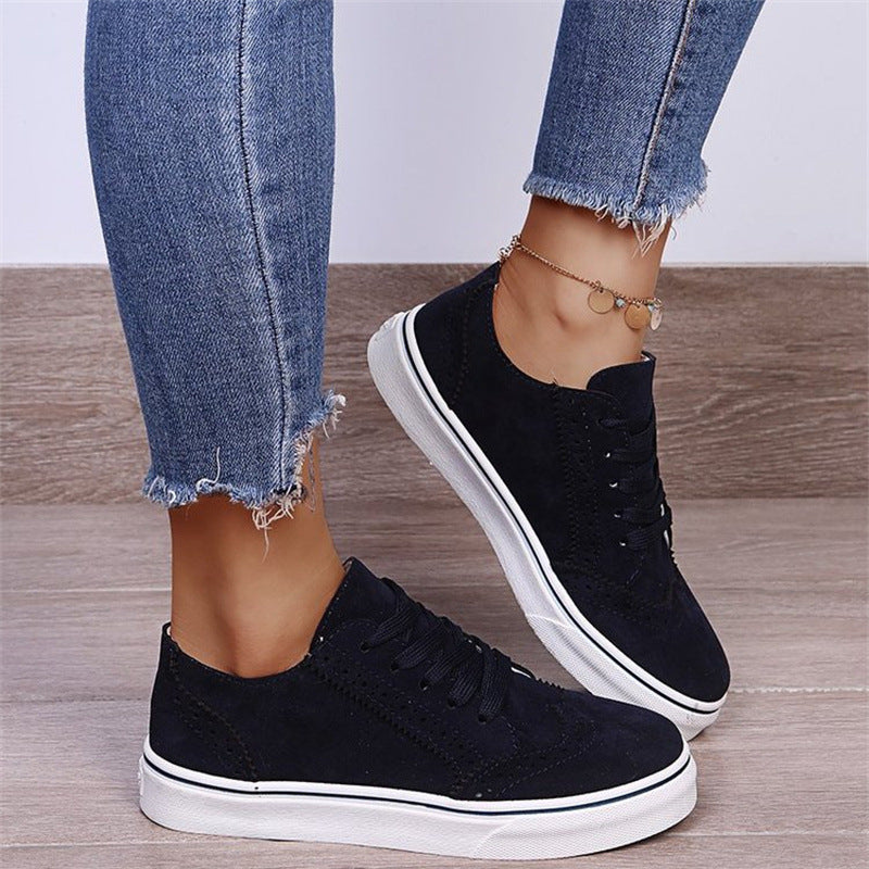 Lavinia | Womens Comfortable Lace Up Casual Flat Round Toe Shoes - 2