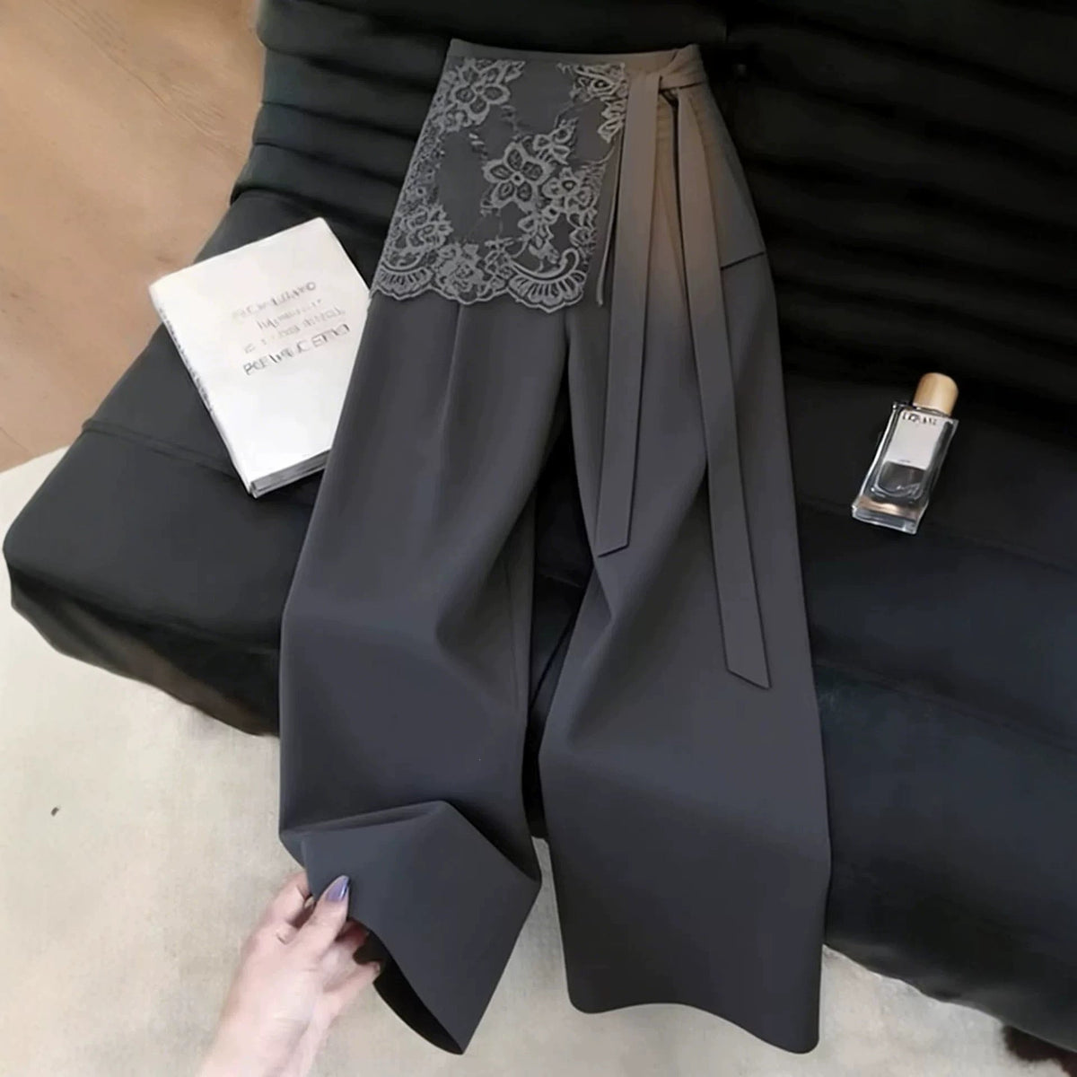 Bexley | Womens Trousers Wide Leg Faux Two Piece Suit Pants