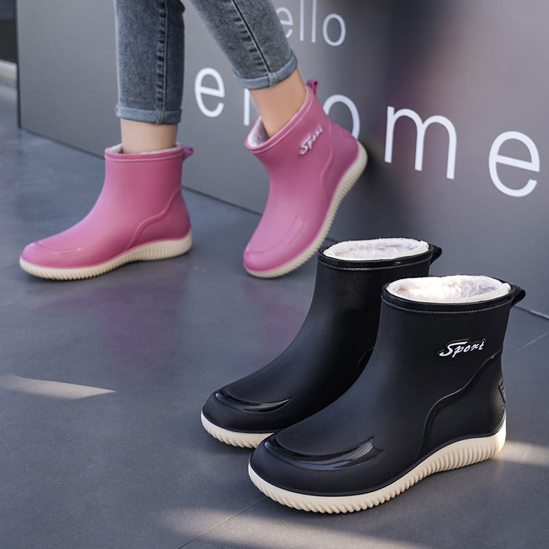Esme | Womens Wellington Boots Waterproof Non Slip Mid Calf Rain Boots