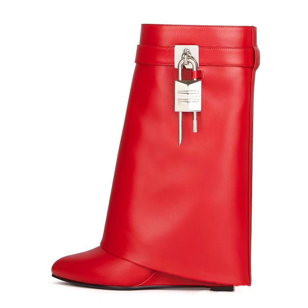 Odette | Womens Platform Boots Heeled Buckle Round Toe Ankle Boots