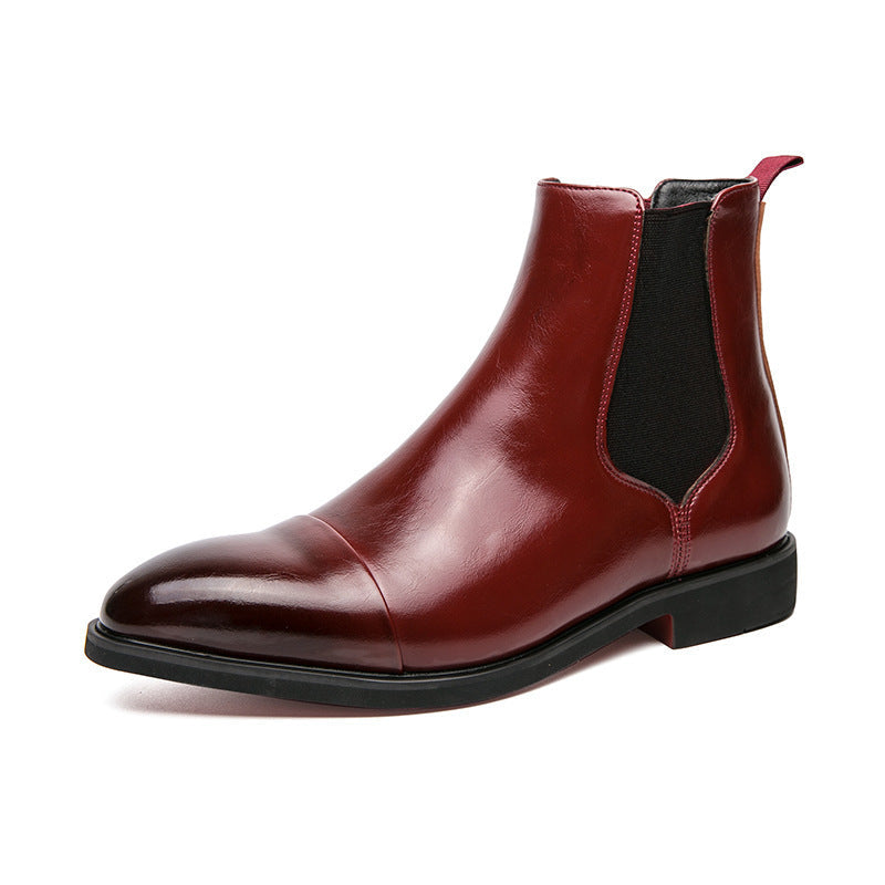 Hendrix | Mens Chelsea Leather Pointed Toe British Casual Ankle Boots - 5