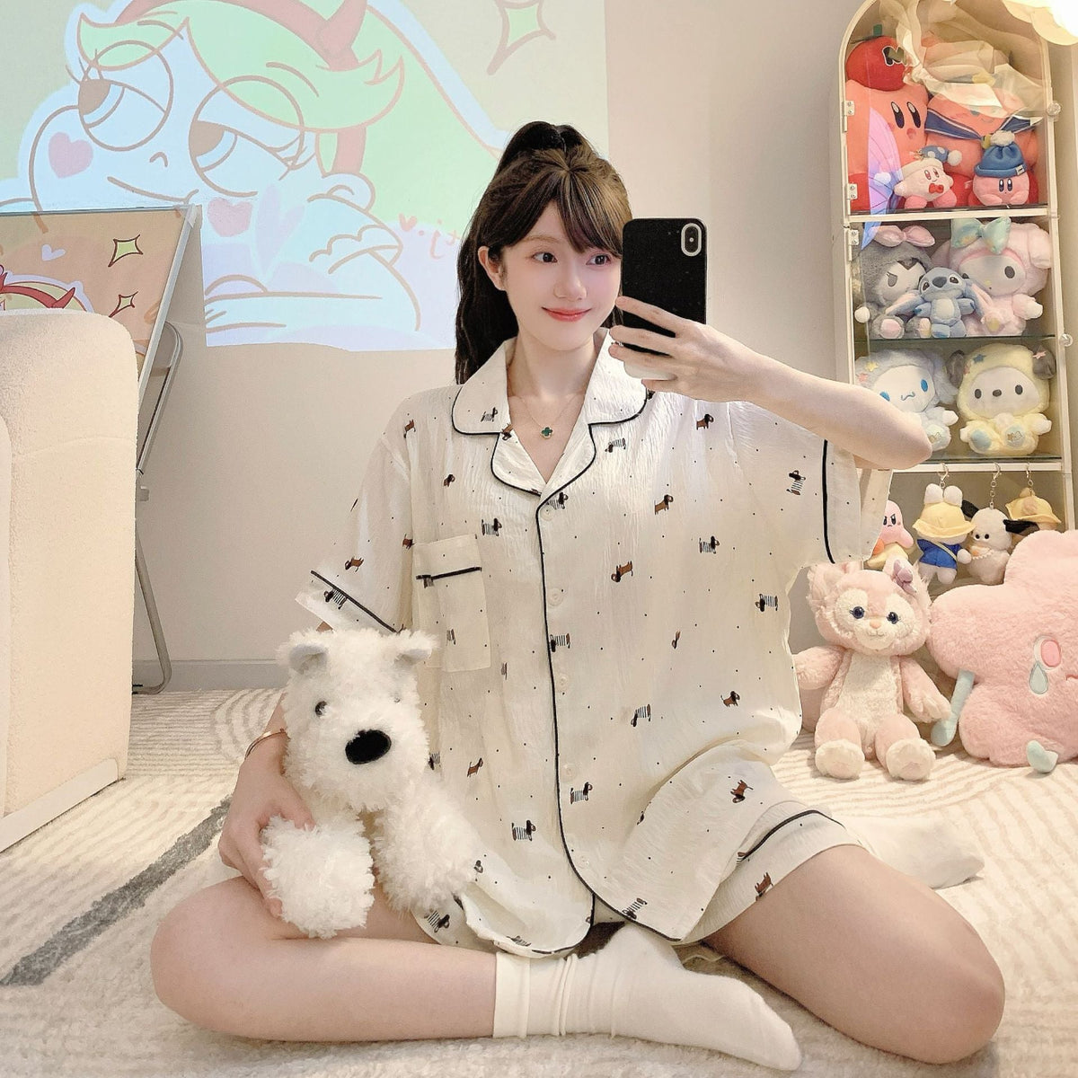 Maisie | Womens Cotton Three Piece Pyjama Set
