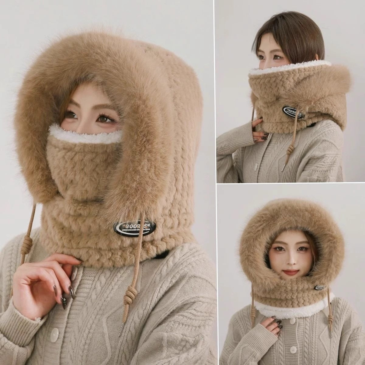 Arabella | Womens Balaclava Neck Warmer Windproof Fleece Winter Ski Mask