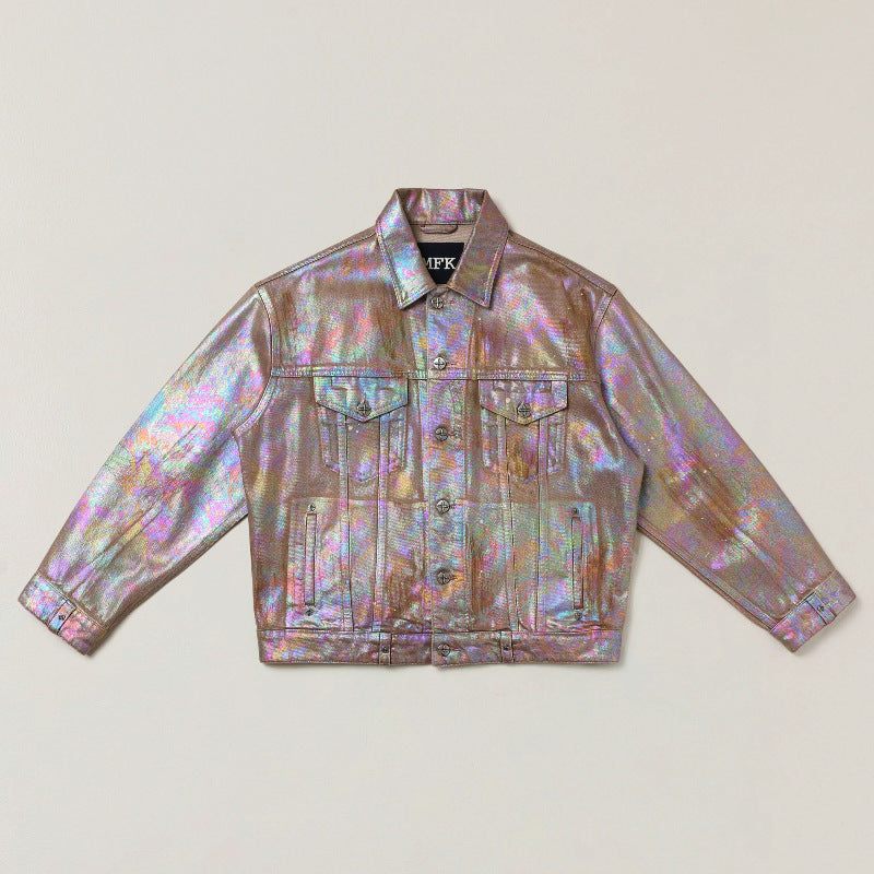 Verity | Womens Embellished Oversized Denim Jacket