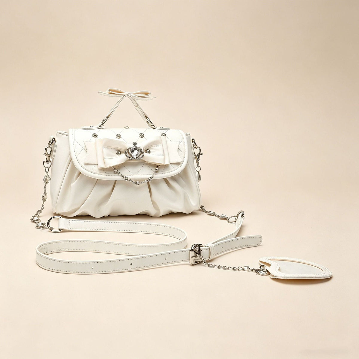Baz | Womens Shoulder Bag Bow Rhinestone Evening Handbag