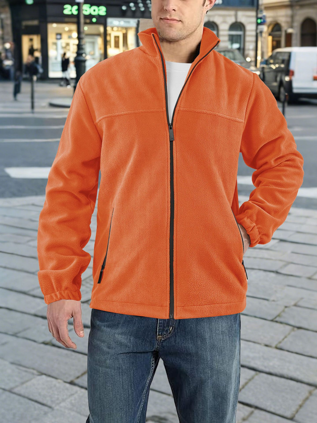 Ottoline | Mens Fleece Lined Winter Warm Stand Collar Jacket - 7