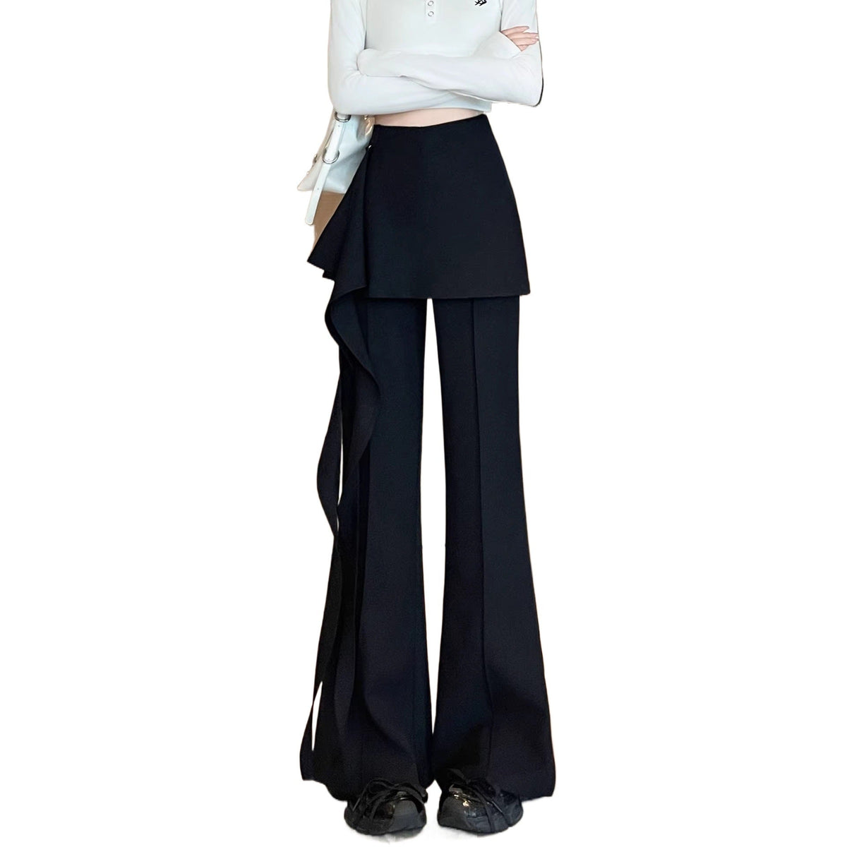 Marlowe | Womens Trousers Flared High Waisted Suit Casual Pants