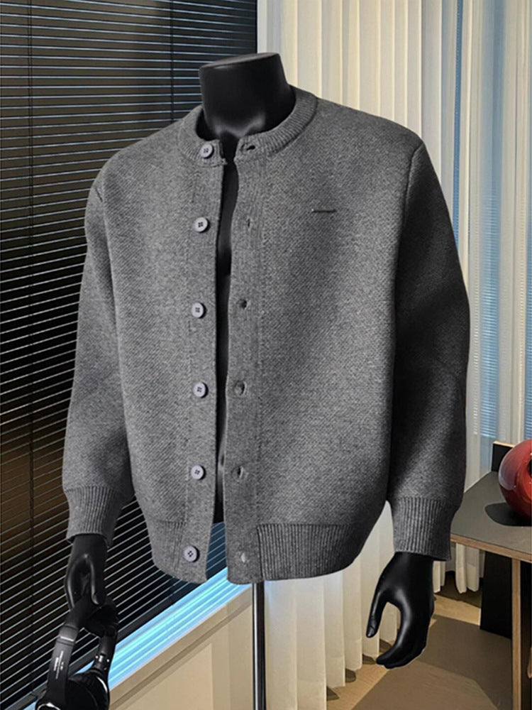 Ulric | Mens Bomber Casual Loose Solid Baseball Collar Jacket - 1