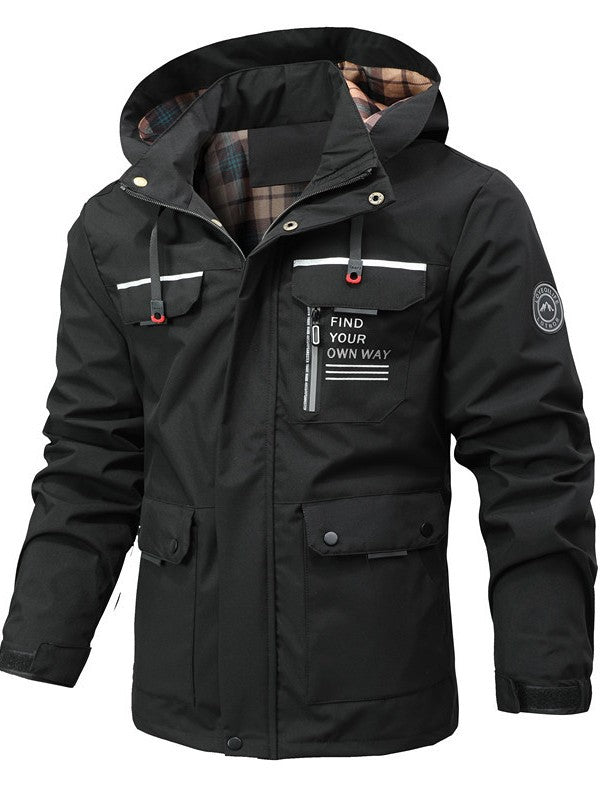 Kaya | Mens Puffer Jacket Plus Size Hooded Padded Warm Winter Coat
