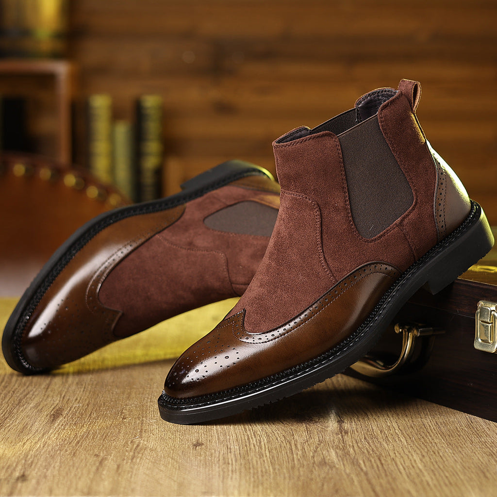 Finnian | Mens Chelsea Leather Retro British Ankle Boots - 2